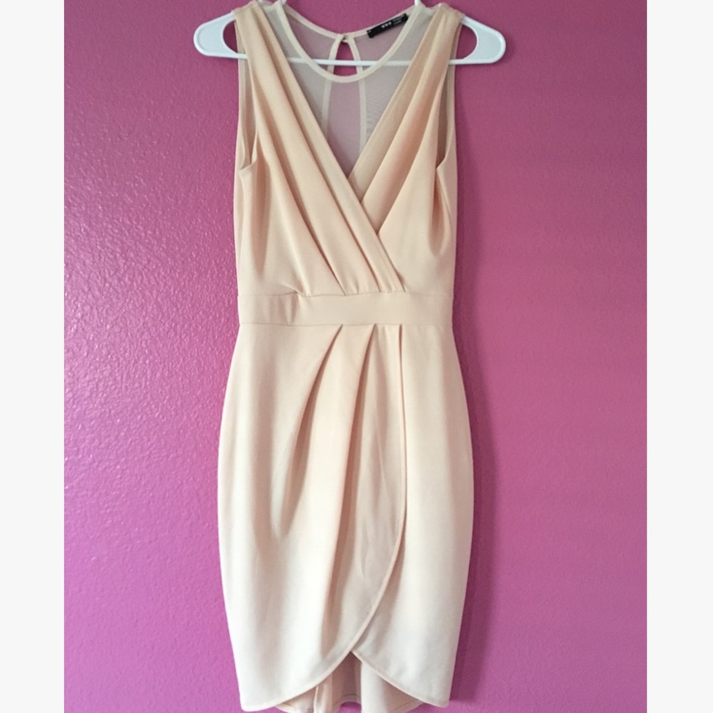 Tulip Dress with Partial Mesh